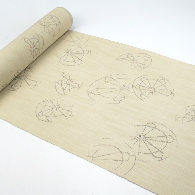 夏紬「小千谷紬・絵絣・水車」 | MINOKO STORE