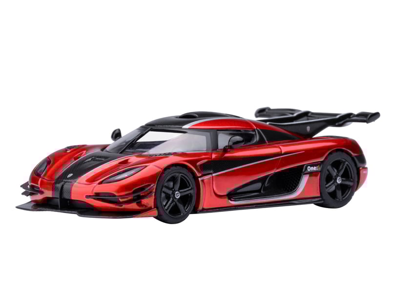 AUTOart 1/64 ケ－ニグセグ One：1 （メタリック・レッド／カーボン