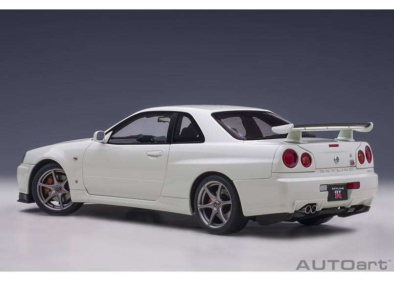 AUTOart 1/18 日産 スカイライン GT-R （R34） Vスペック II （ホワイ