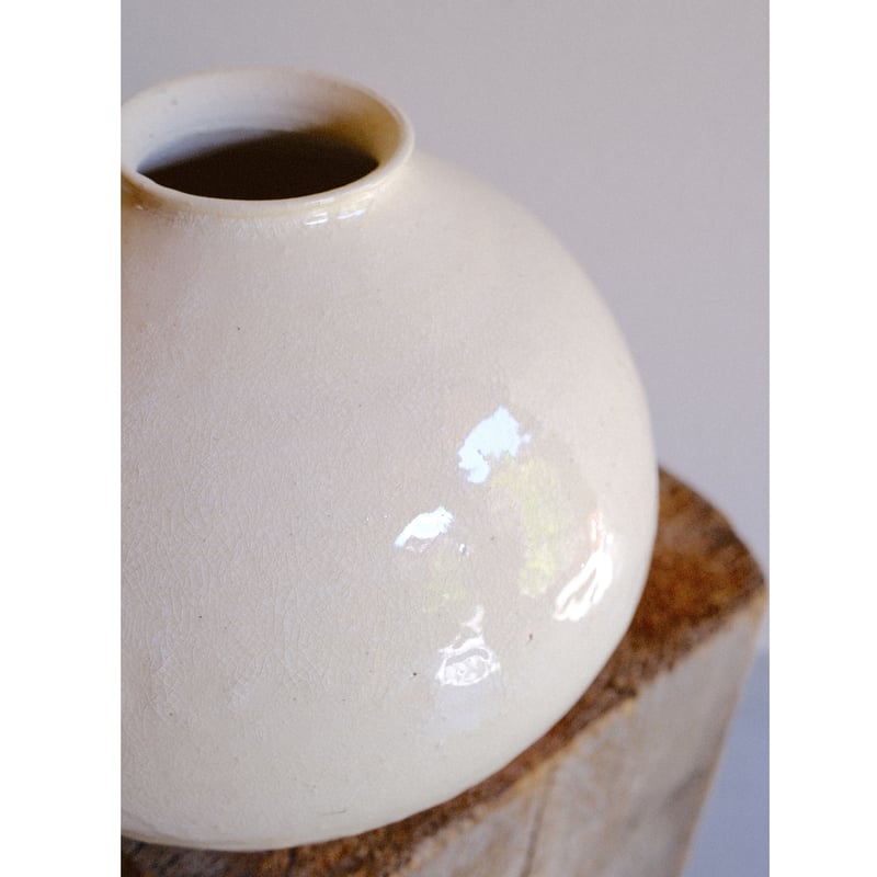 信楽 白瓷 壺／谷穹 | Gallery Rin