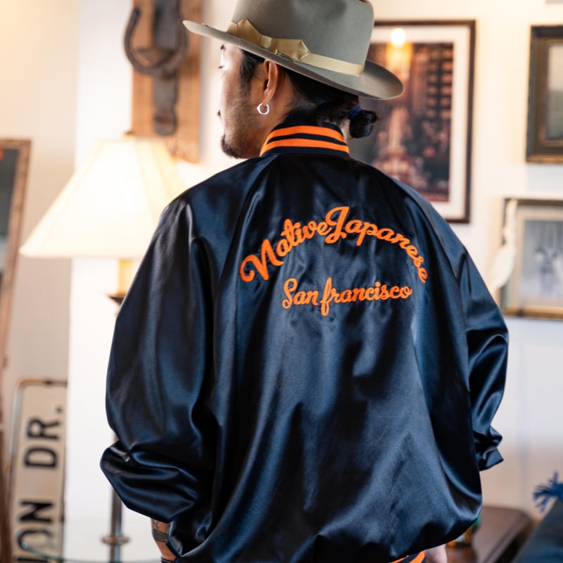 BUTWIN × MISSION DISTRICT】SATIN AWARD JACKET (