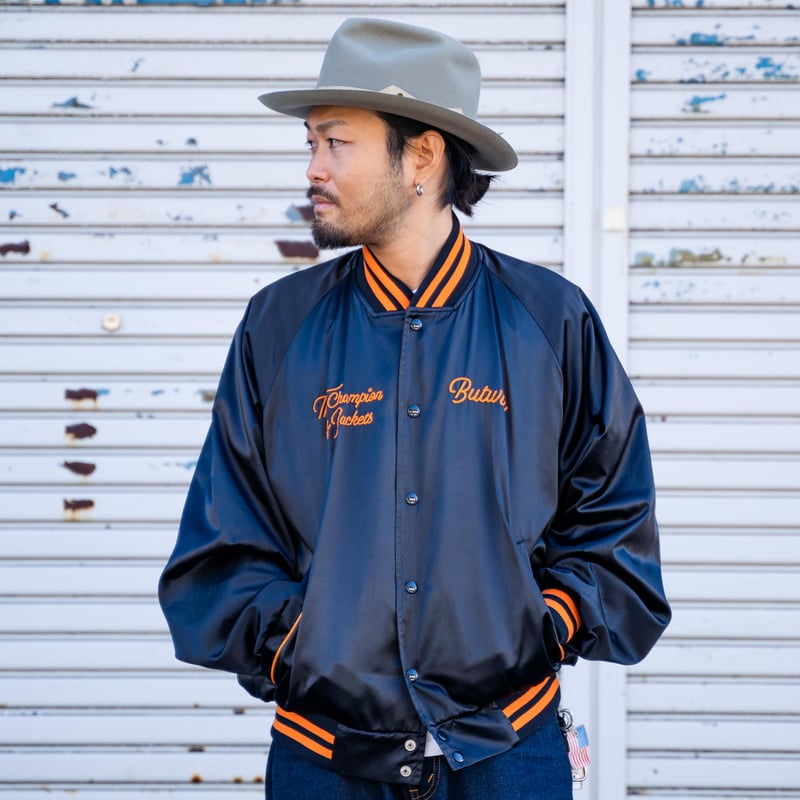 BUTWIN × MISSION DISTRICT】SATIN AWARD JACKET (
