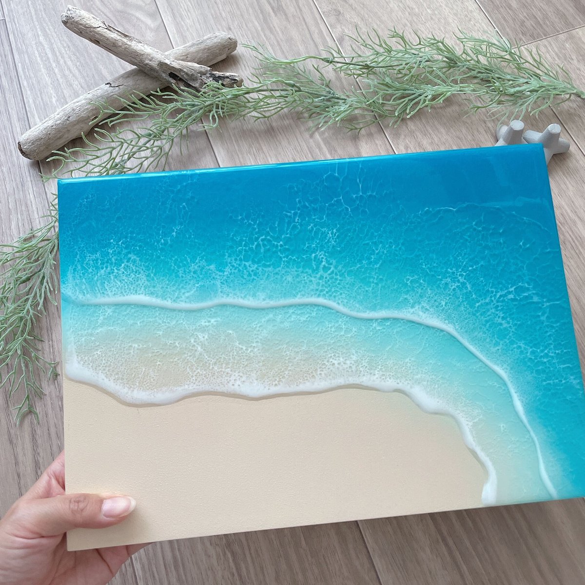 海のレジンアートボードA4 | TETRA art