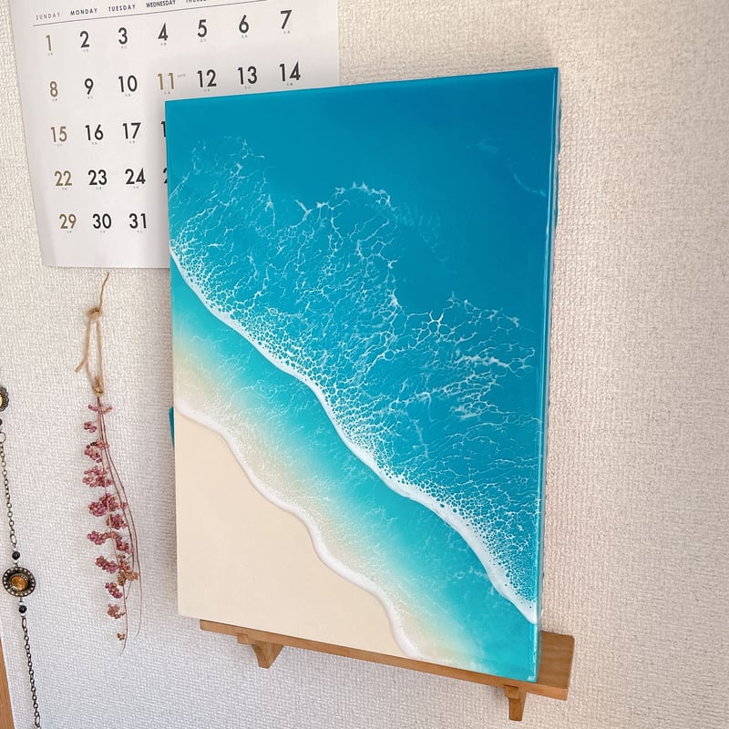 海のレジンアートボード A3横(縦） | TETRA art