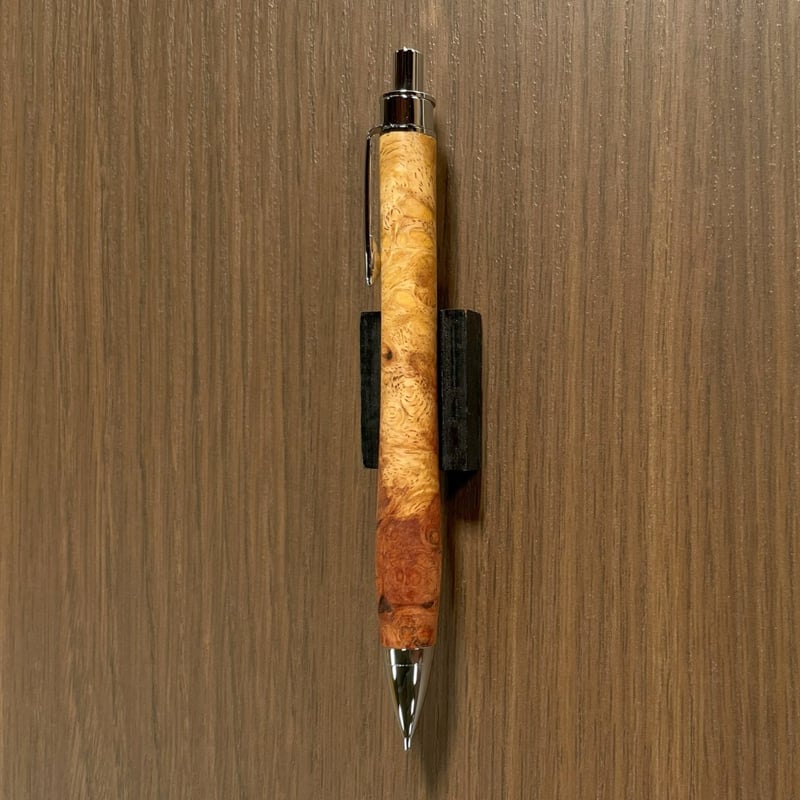 一点もの！【花梨瘤紅白】 木軸シャープペンシル UMA12 (SN_420535