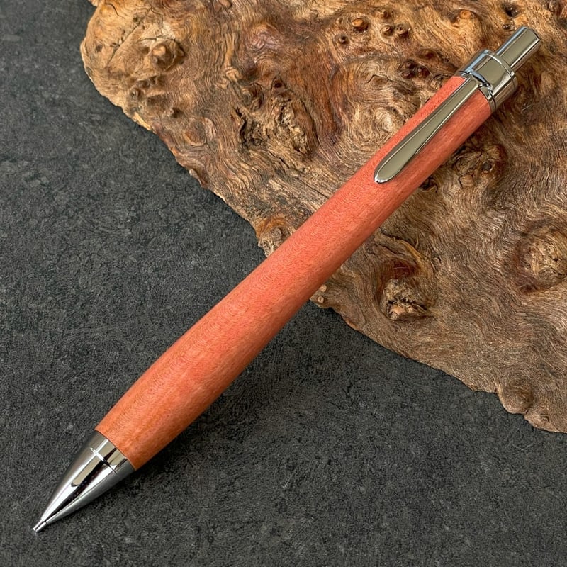 ピンクアイボリー 縮杢 / UMA12 木軸シャープペンシル (520302)【一点