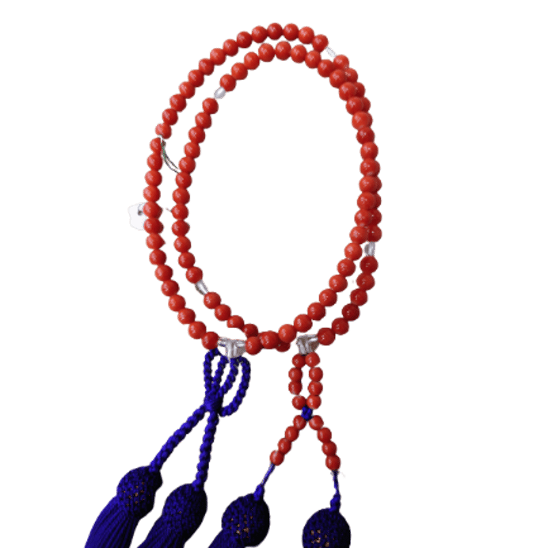 数珠 本珊瑚 水晶仕立 正絹房 | 山内神仏具店