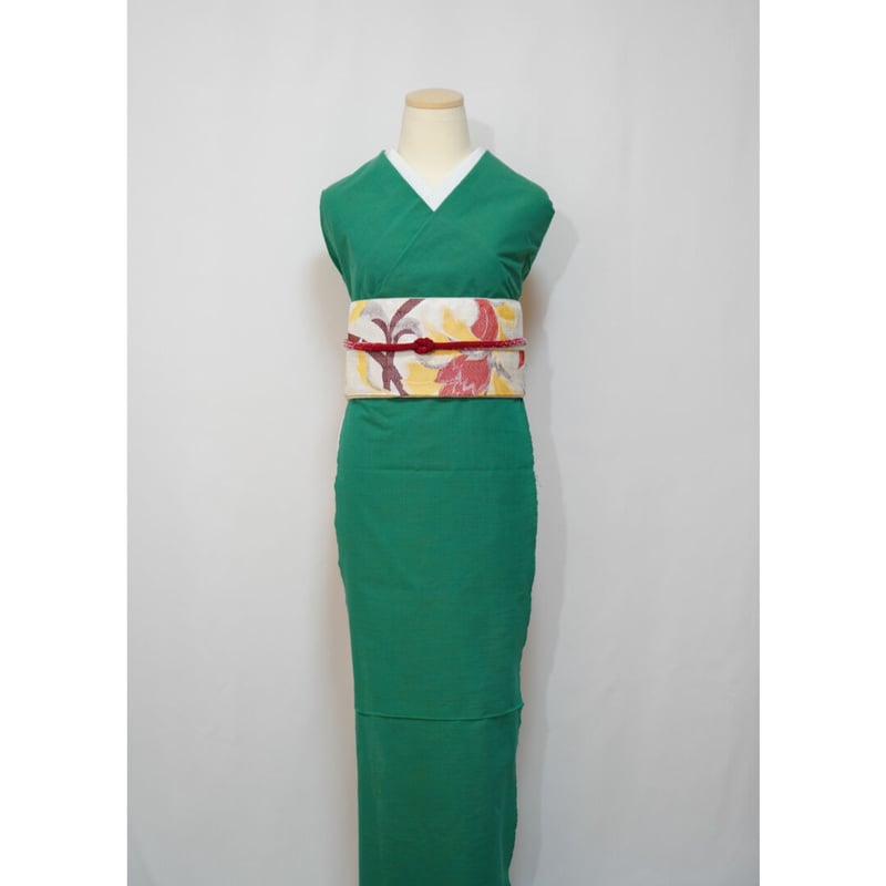 会津木綿 【鮮緑色 無地】 長尺 36尺 (13.5m) 反物 | 古今堂 ふだん着物屋