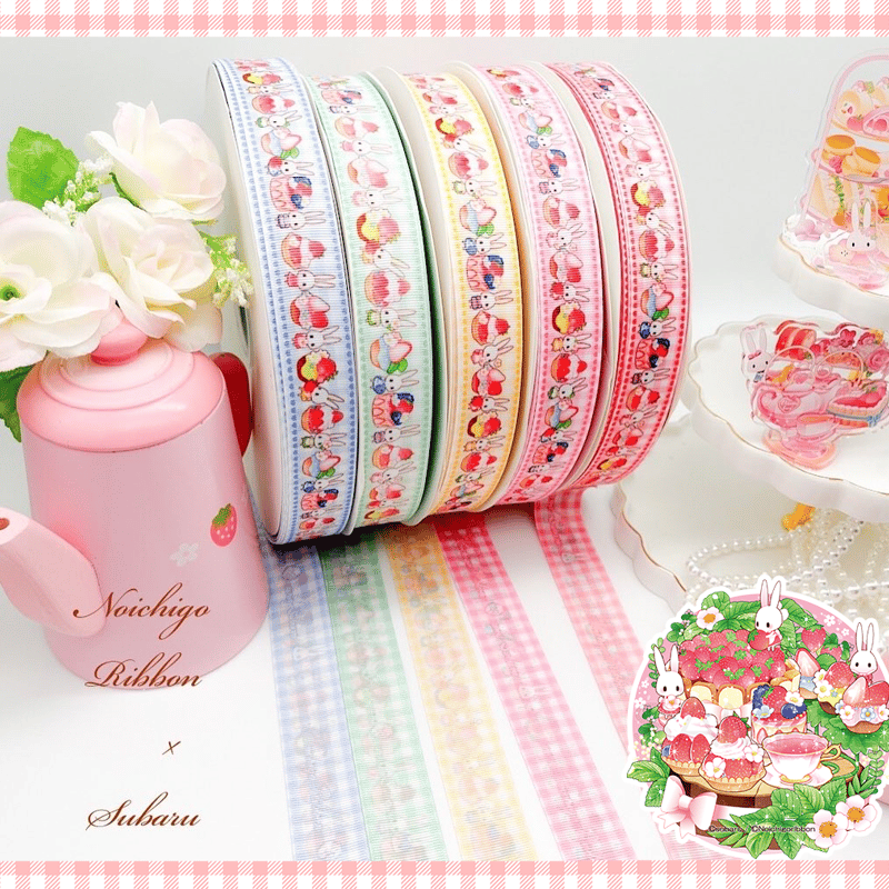 イラストレーター昴さんとのコラボリボン！トマトうさぎとのいちご