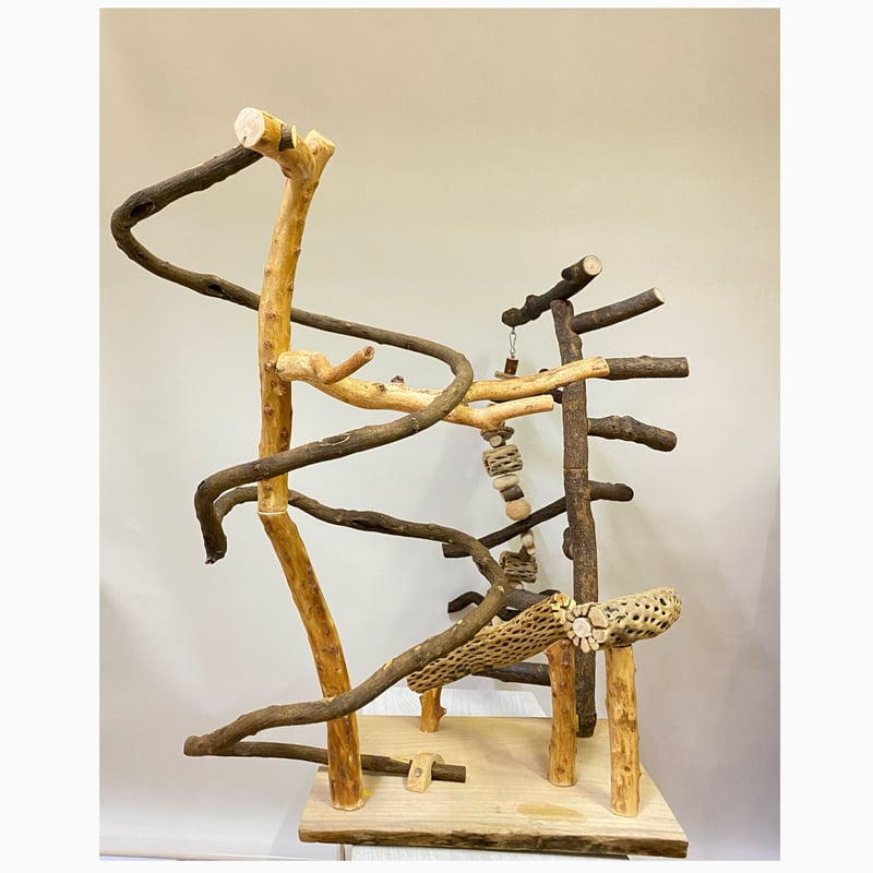 riyo05様専用】みんなで遊べるバードアスレチック | 自然木の鳥用品 鳥