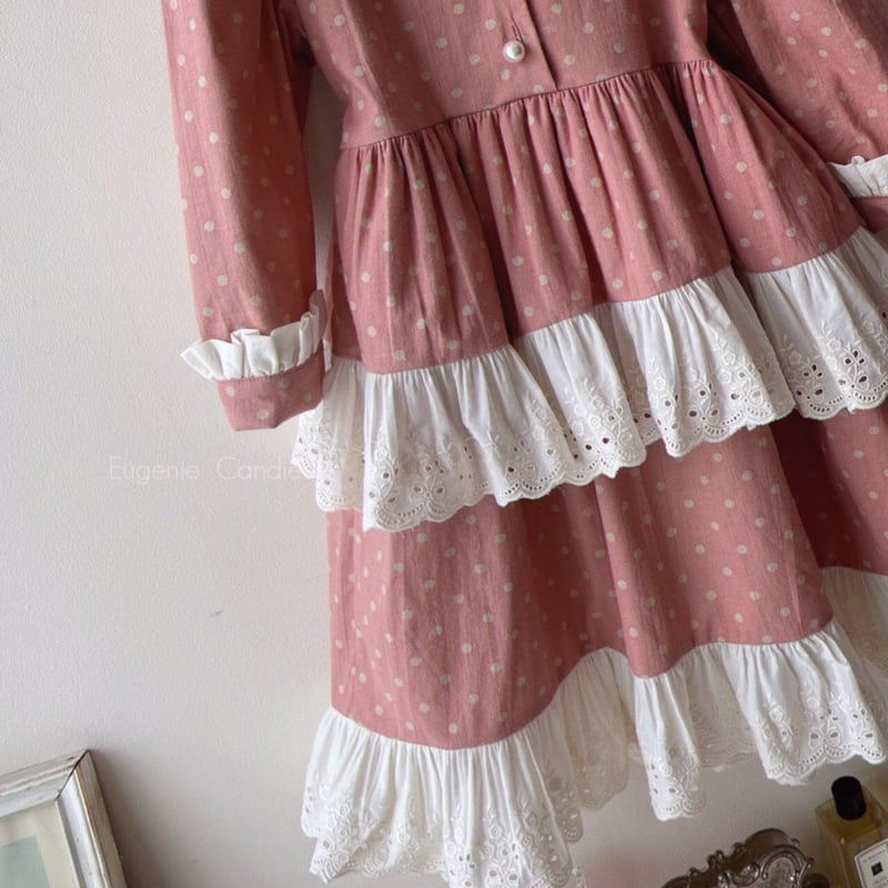 即納】ピンクドットワンピース（XLサイズのみ） | Mimiel