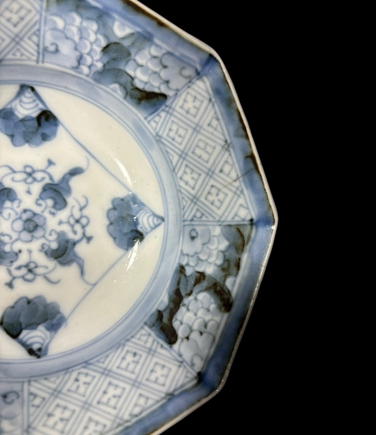 染付 八角鉢 [草花文絵] 小鉢 盛り皿 飾り皿 深鉢 器 和食器 伊万里