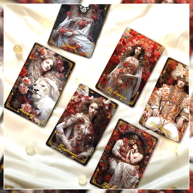 正規品タロットカード】超美麗✨バラのデッキ✨レッドローズタロット