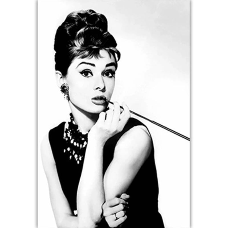アートポスター オードリーヘップバーン モノクロ写真シリーズ