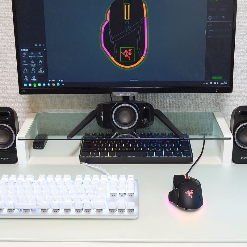 サラサラ質感・ゲーミングガラスマウスパッド【300㎜×700㎜×5㎜厚