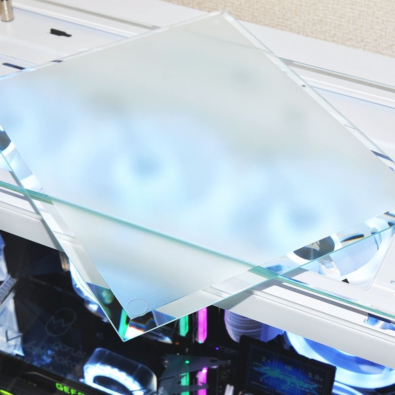 サラサラ質感・ゲーミングガラスマウスパッド【500㎜×500㎜×5㎜厚