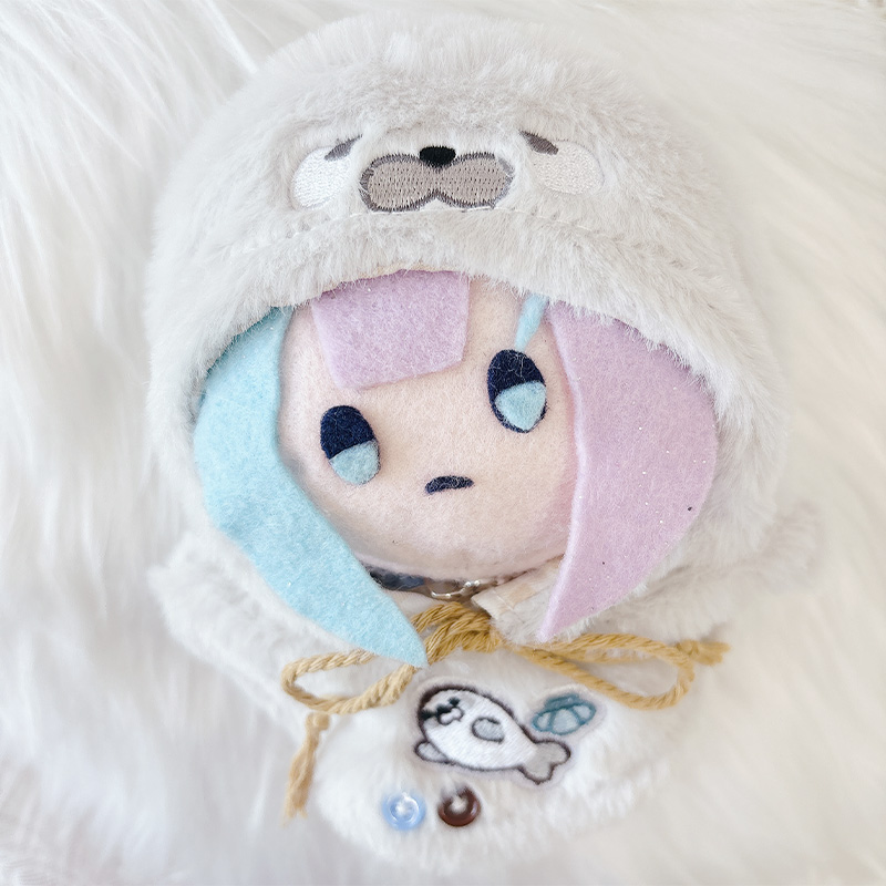 ぬい服】ぬいぐるみ用ポンチョ (15cm 用 )【サメ・アザラシ】【推し活