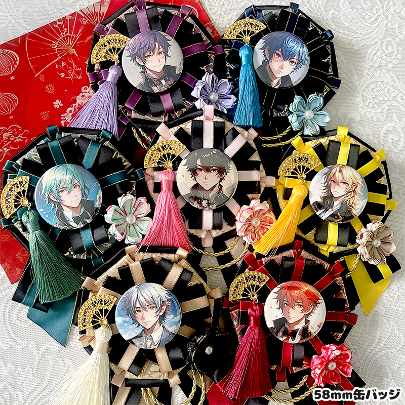 G.triGerオリジナル 推し活グッズ】和風ロゼット【缶バッジ 痛ロゼット