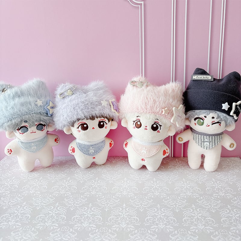 ぬい服 ぬいぐるみ用猫耳ニット帽&スタイセット【10cm用】【推し活