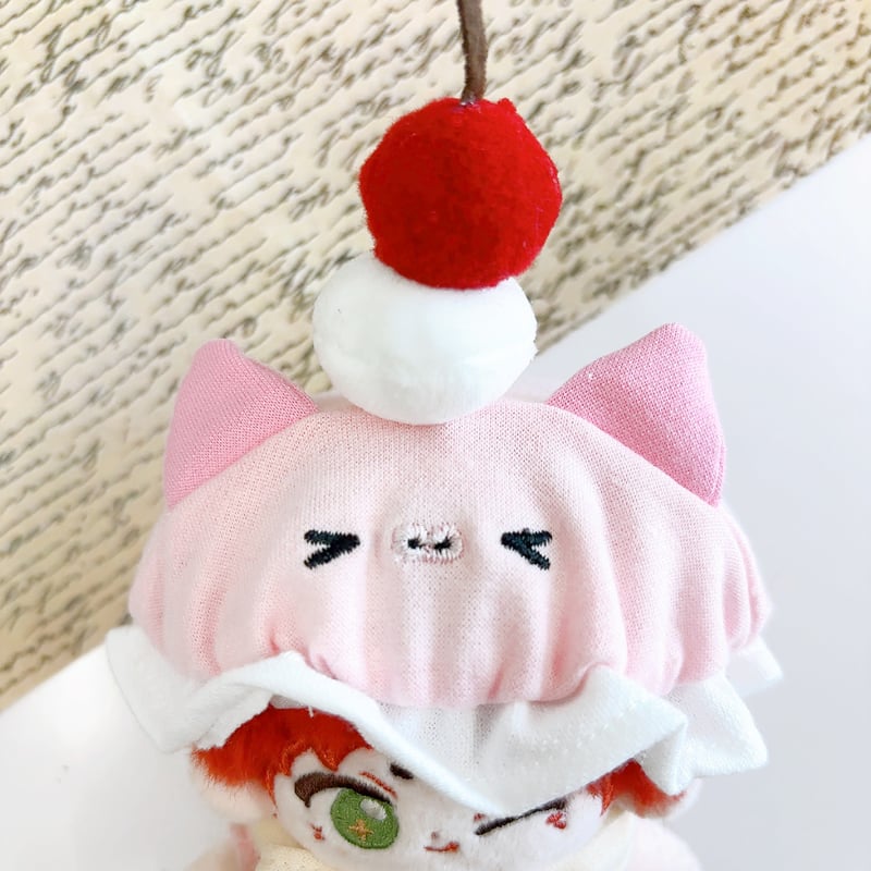 ぬい服】ぬいぐるみ用フリル帽子&シャツセット【10cm用】【推し活