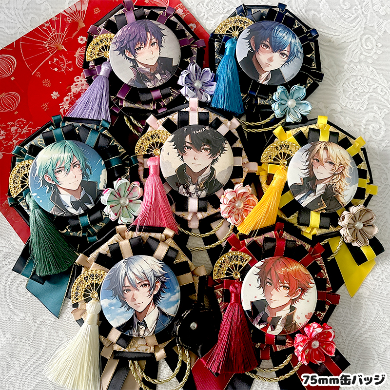 G.triGerオリジナル 推し活グッズ】和風ロゼット【缶バッジ 痛ロゼット