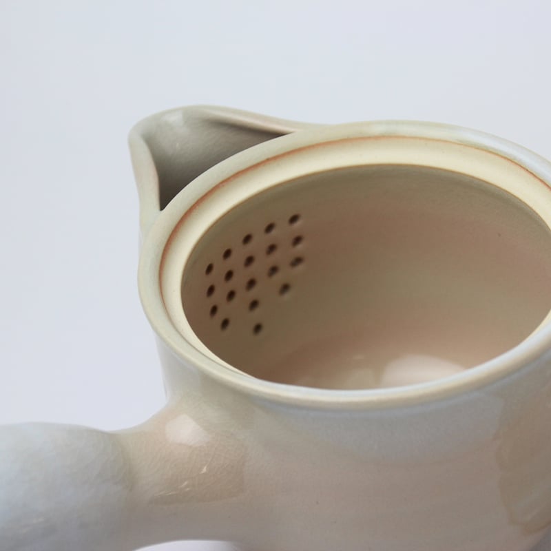 牡丹急須（茶こし付）（白箱）｜萩焼窯元 萩陶苑 椿秀窯 ギフト