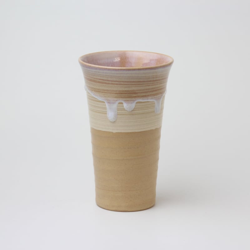 萩の雫｜しずくロングフリーカップ単品 （段箱）｜萩焼 萩陶苑 椿秀窯