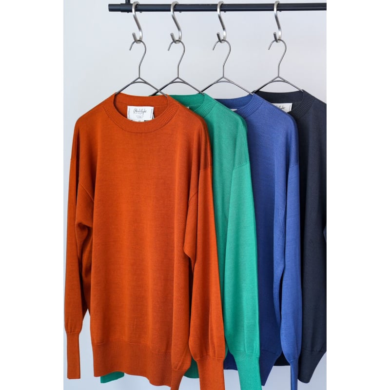 Olde H & Daughter SILK PLAIN STITCH CREW NECK P