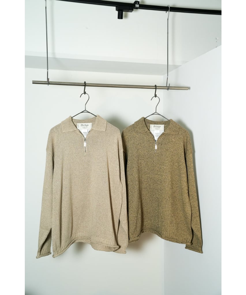 Olde H&Daughter SILK COTTON HALF ZIP P/O | Must