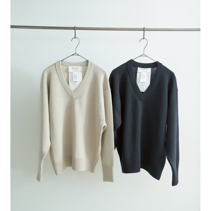 Olde H&Daughter TWIST WOOL V NECK P/O | MusterWerk