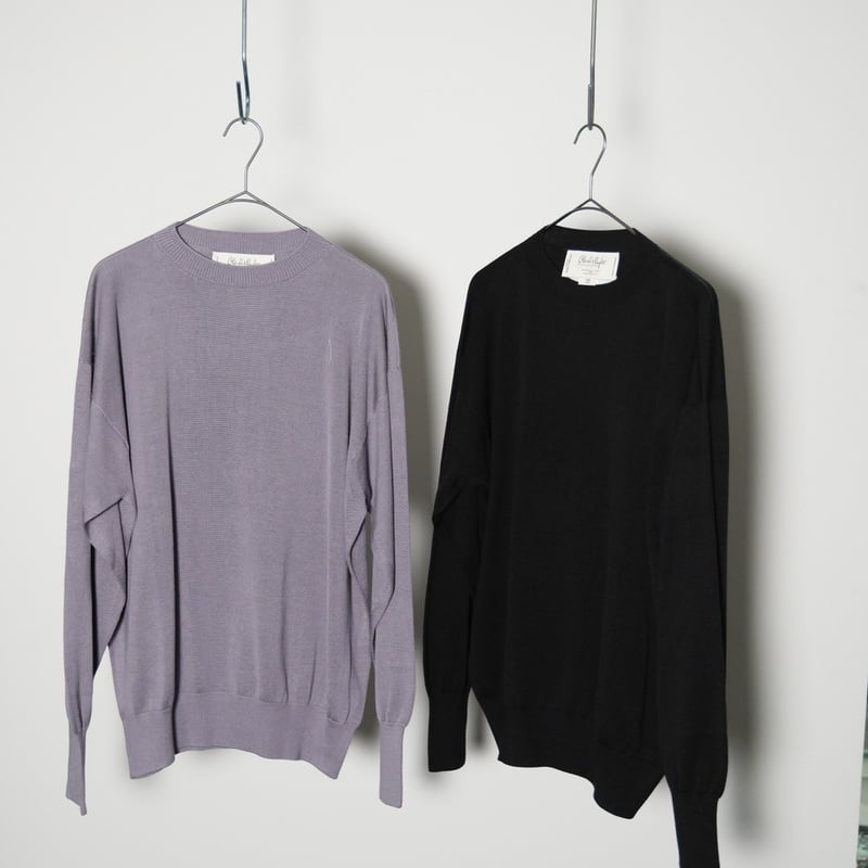 Olde H & Daughter SILK PLAIN STITCH CREW NECK P