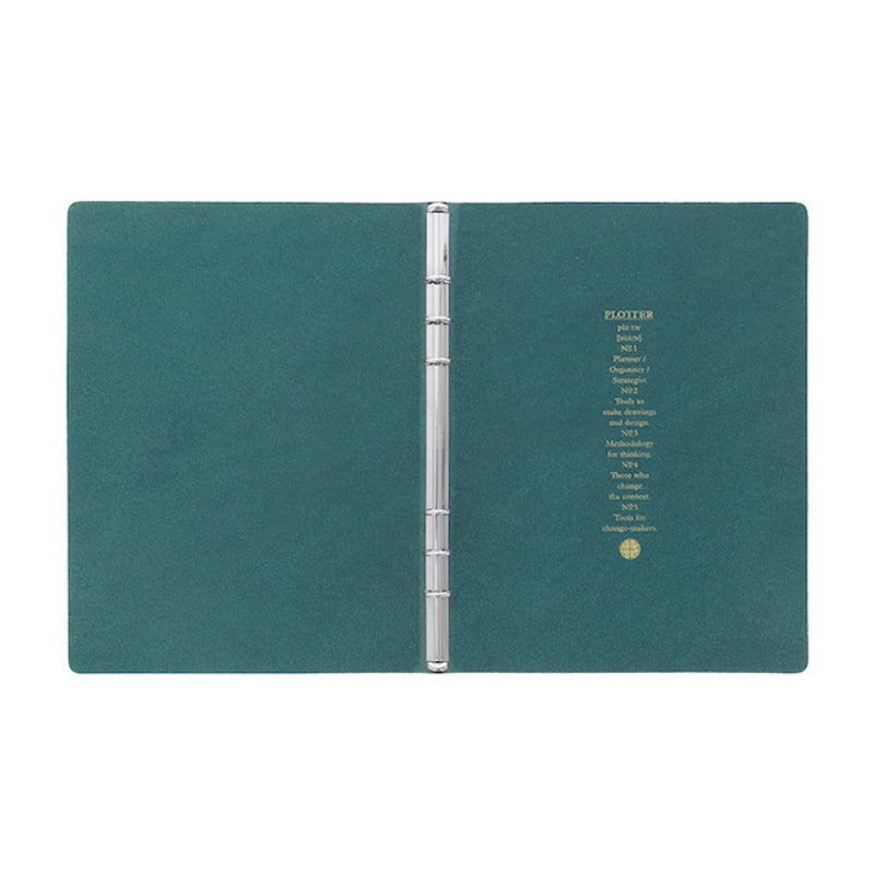 PLOTTER 5012 6穴リングレザーバインダー リスシオ A5サイズ シルバ