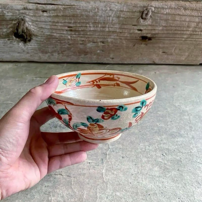 🔶SALE🔶岐阜 秀峰窯中垣連次 金彩粉引赤絵魚紋多用鉢 | MatsuBokkuri