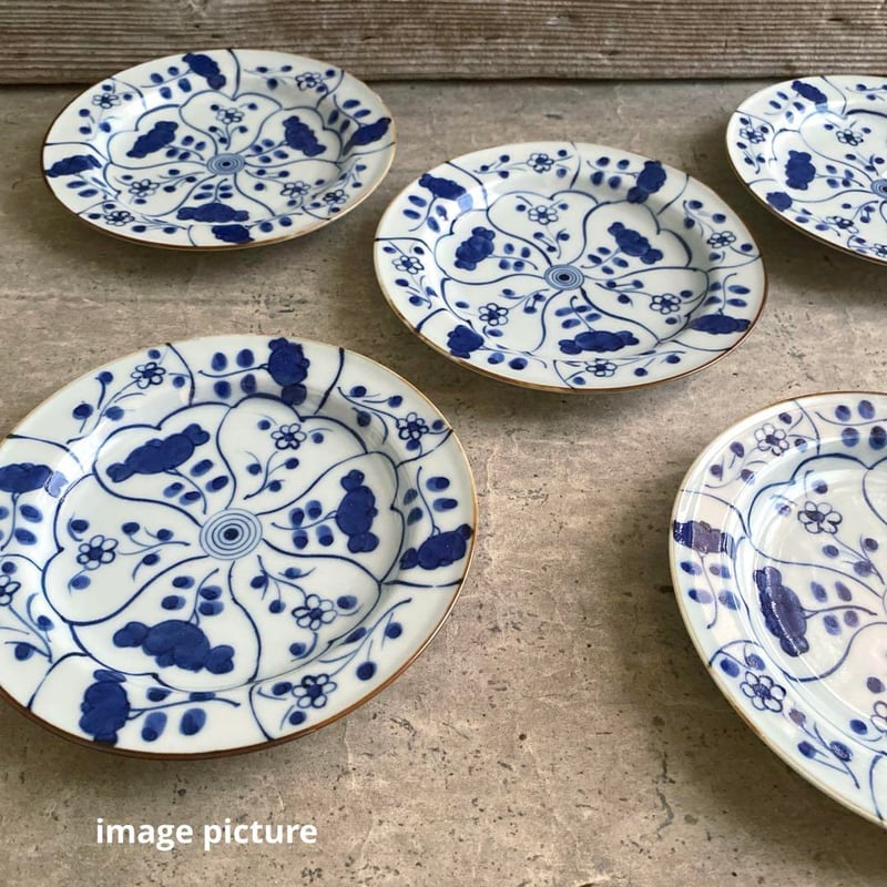 伊万里焼 徳七窯 なずなリムプレート | MatsuBokkuri