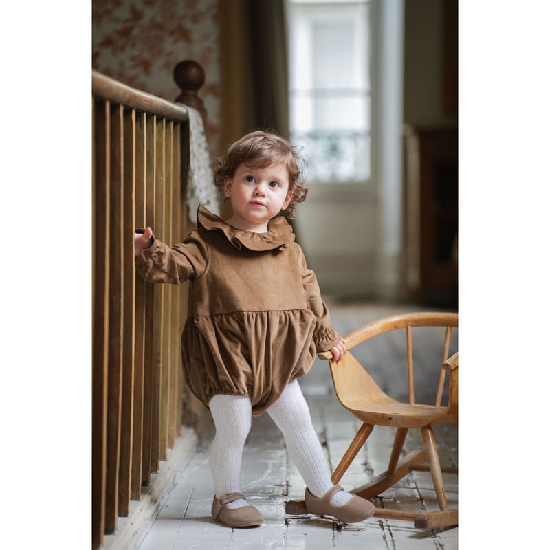LOIR paris 】Romper NINE - Brown Velvet（12M,18