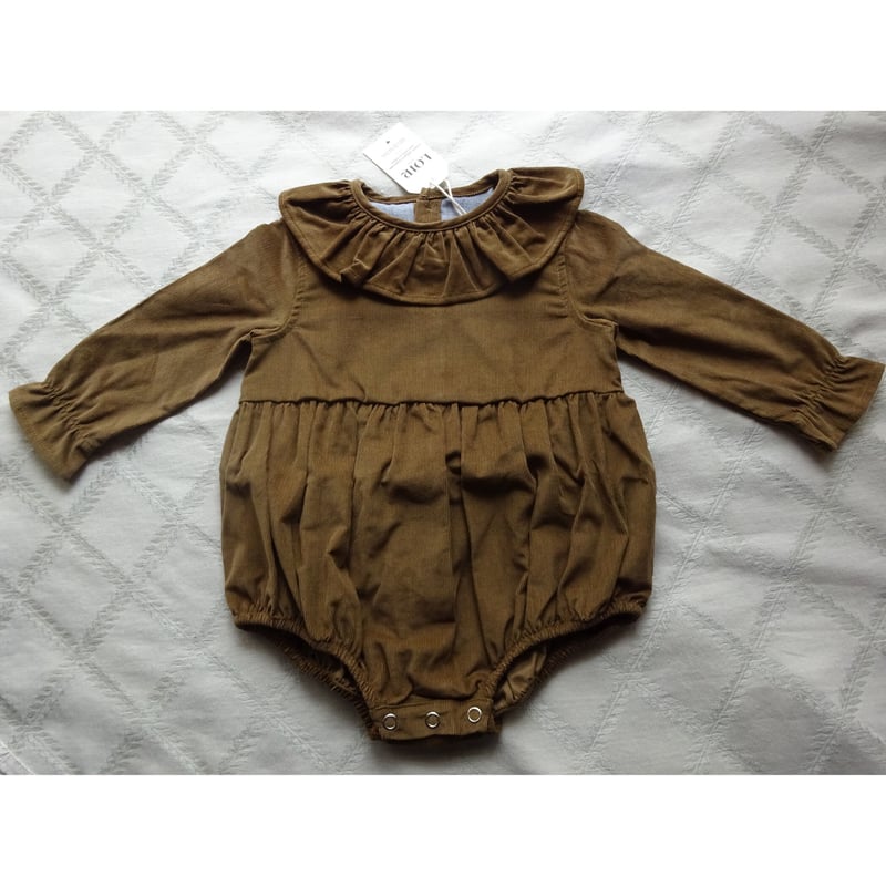 LOIR paris 】Romper NINE - Brown Velvet（12M,18