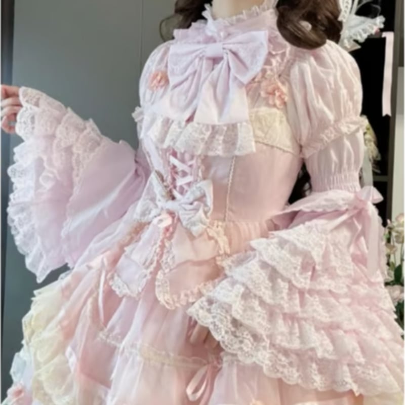 Lacy Princess姫袖ブラウス ベビーピンク／Select | tulle オンライン