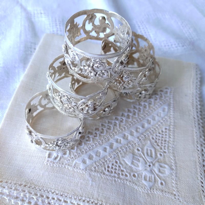 イギリス ナプキンリング silver925 銀無垢 イギリス 純銀製