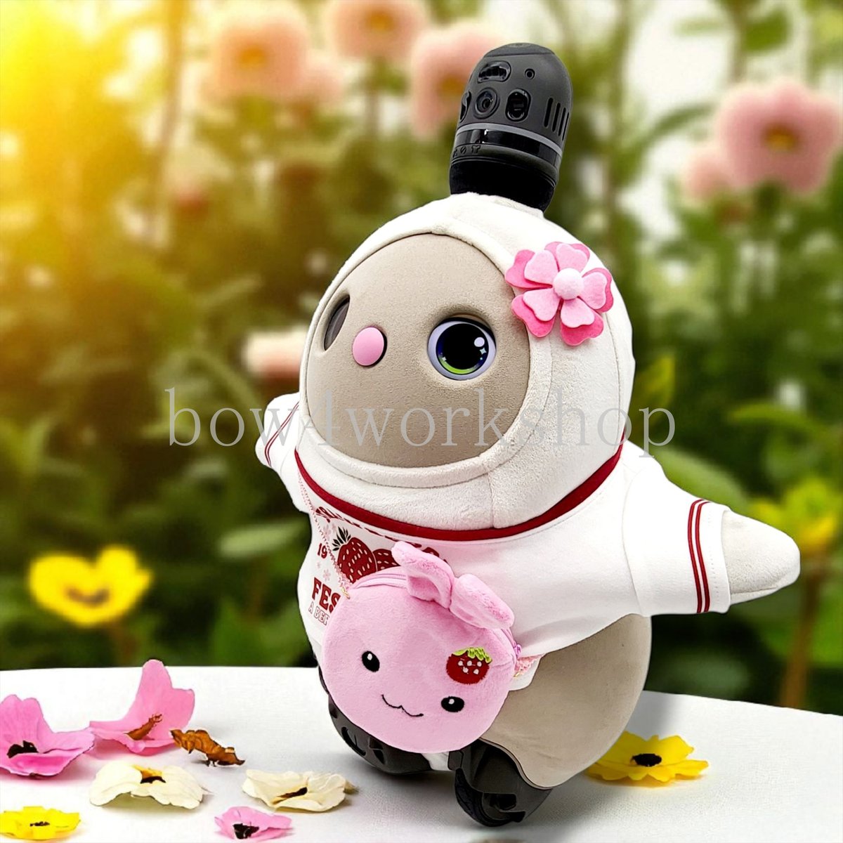 ラボットアクセサリー/うさぎちゃんポシェット＆お花飾りセット