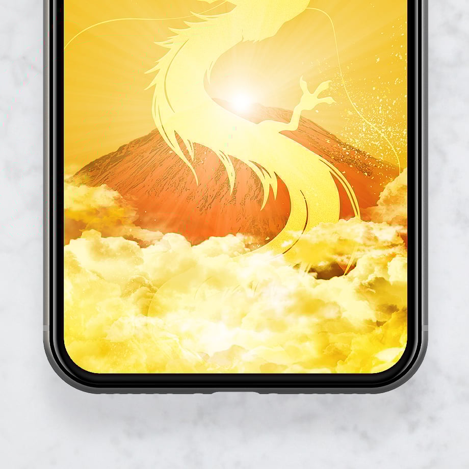 最強無敵！金雲ダイヤモンド赤富士金龍王＋数字15】🌞天を貫く黄金の