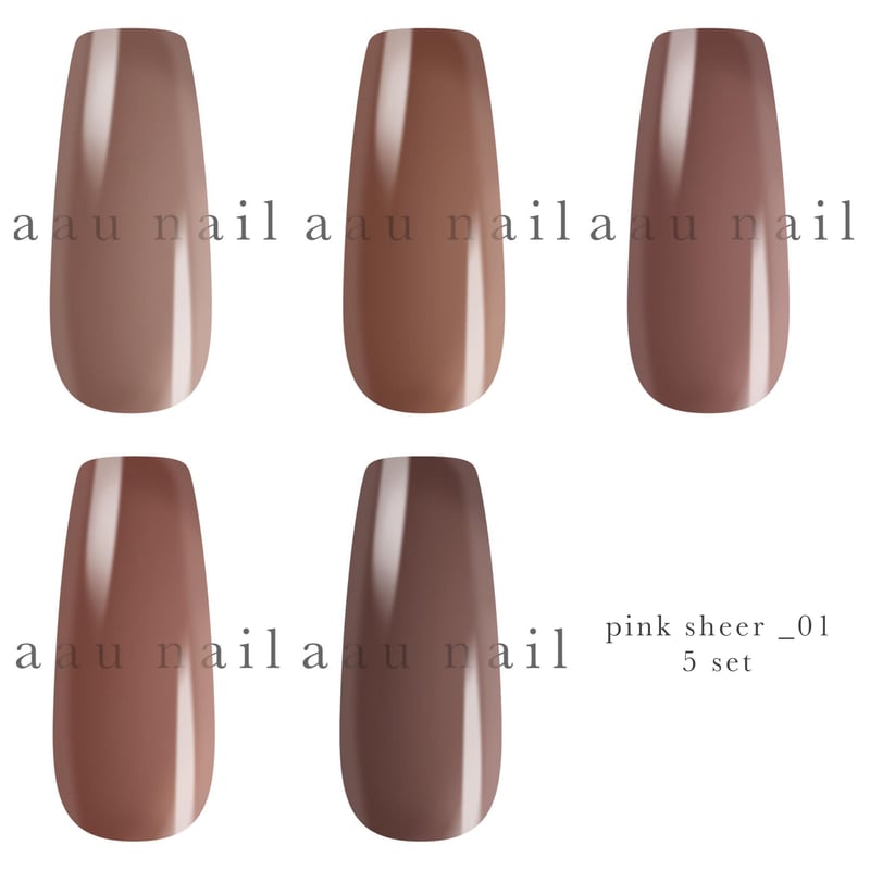 pink sheer_01 5set | laau nail store