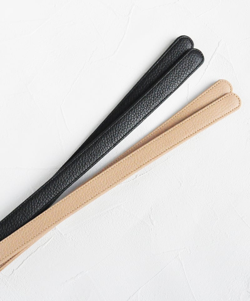 平型レザーハンドル(細幅）2本セット】固定用ネジ＆ナット付き