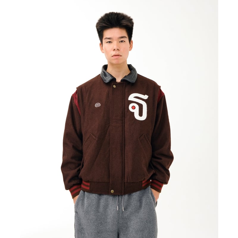 SOL soonerorlater / VARSITY JACKET / BROWN | So