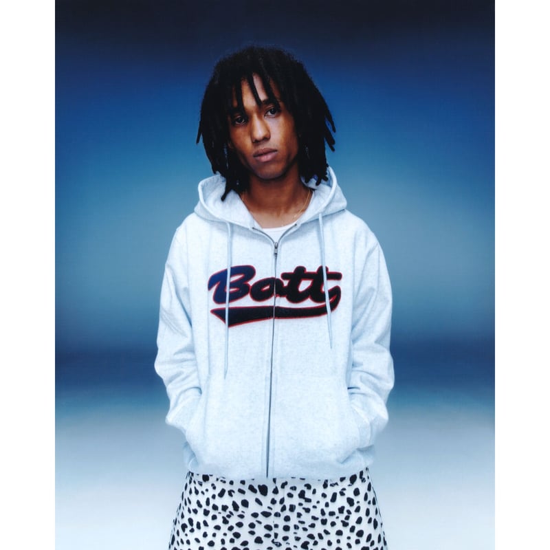 BoTT / SCRIPT LOGO ZIP HOODIE / NAVY | Sophomore