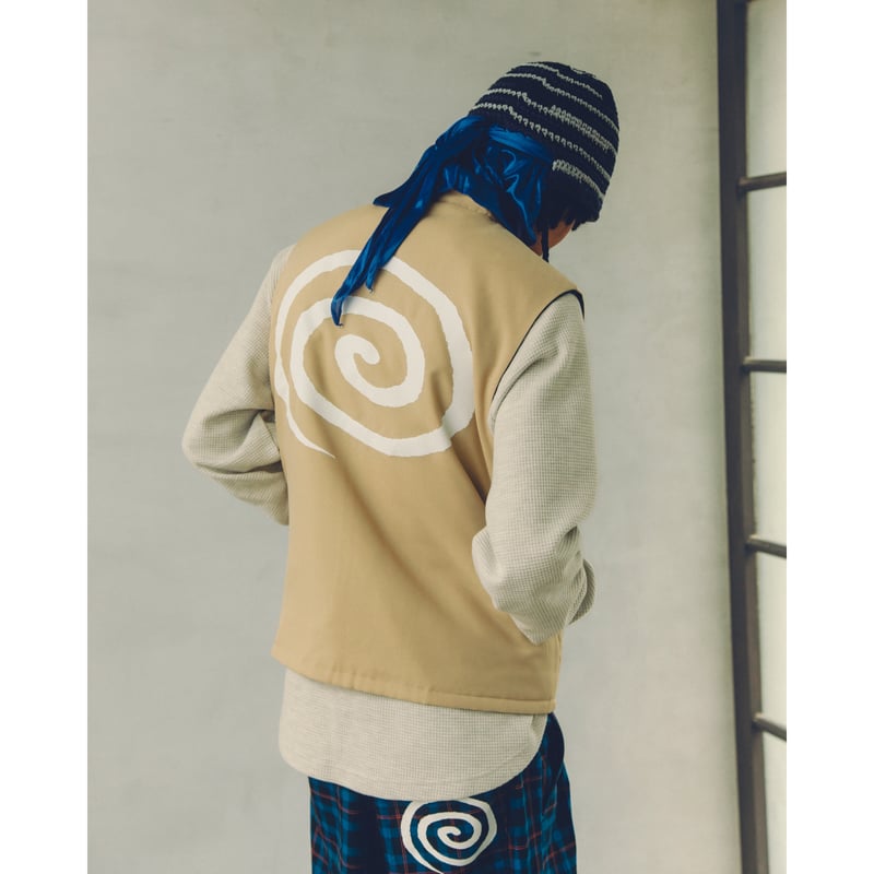 SOL soonerorlater / REVERSIBLE CHECKED VEST / B