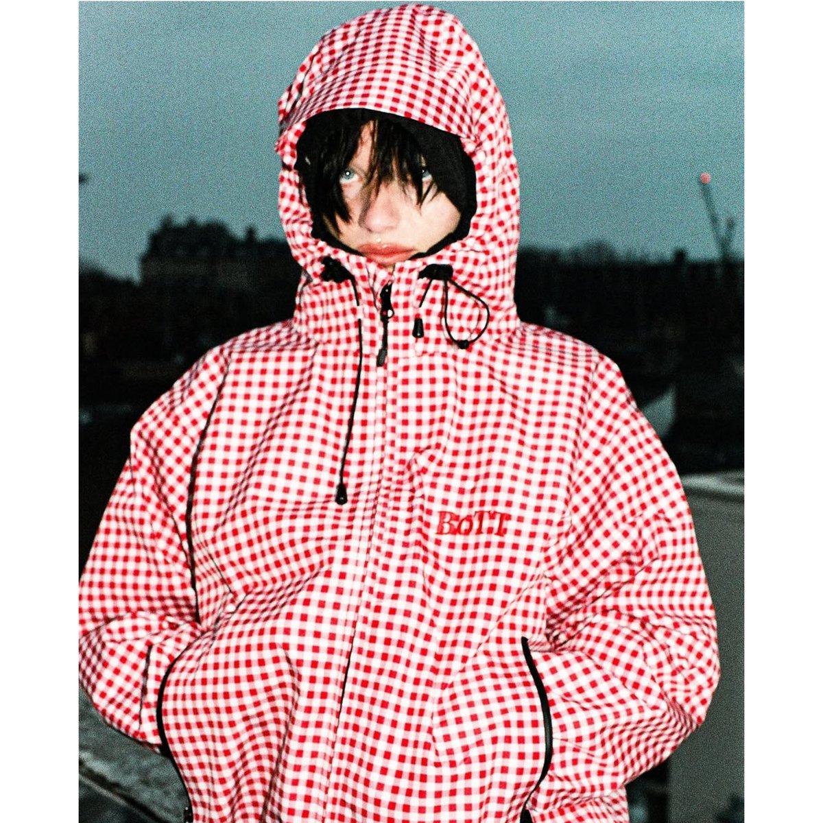 BoTT / GINGHAM SHELL JACKET / BLACK | Sophomore