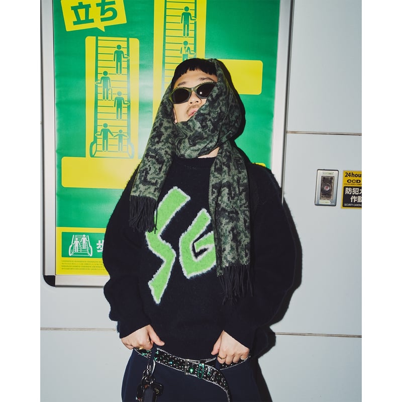 SPECIAL GUEST K.K. / SG FLUFFY KNIT / NAVY | So