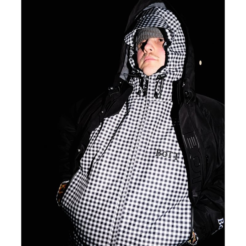 BoTT / GINGHAM SHELL JACKET / BLACK | Sophomore