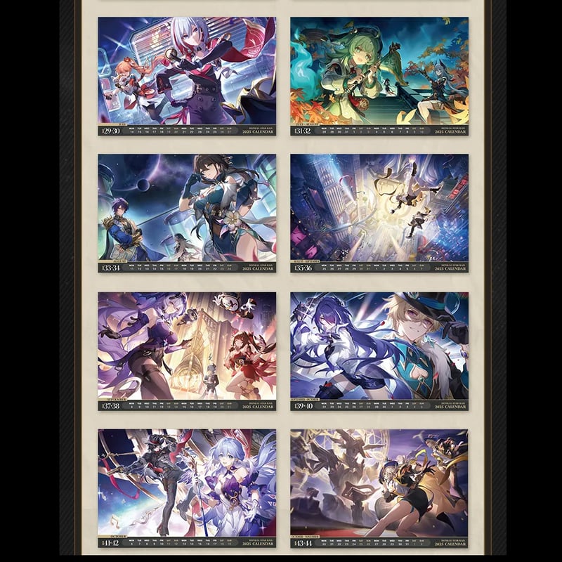 崩壊：スターレイル miHoYo 光年刻録2025カレンダー (予約販売) | 面白