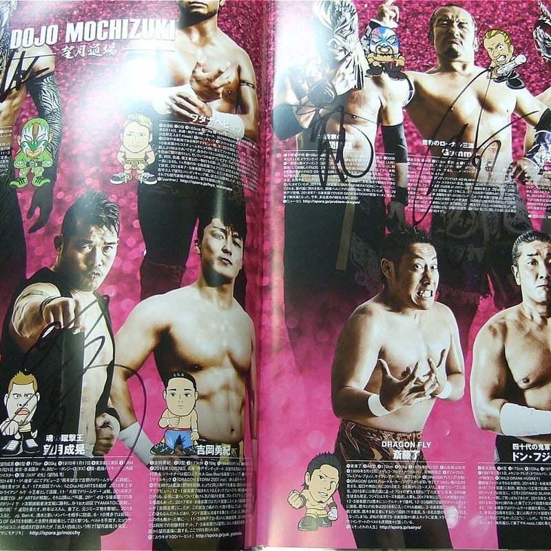 ドラゴンゲート2018オフィシャルプログラムVol.6（複数選手直筆サイン